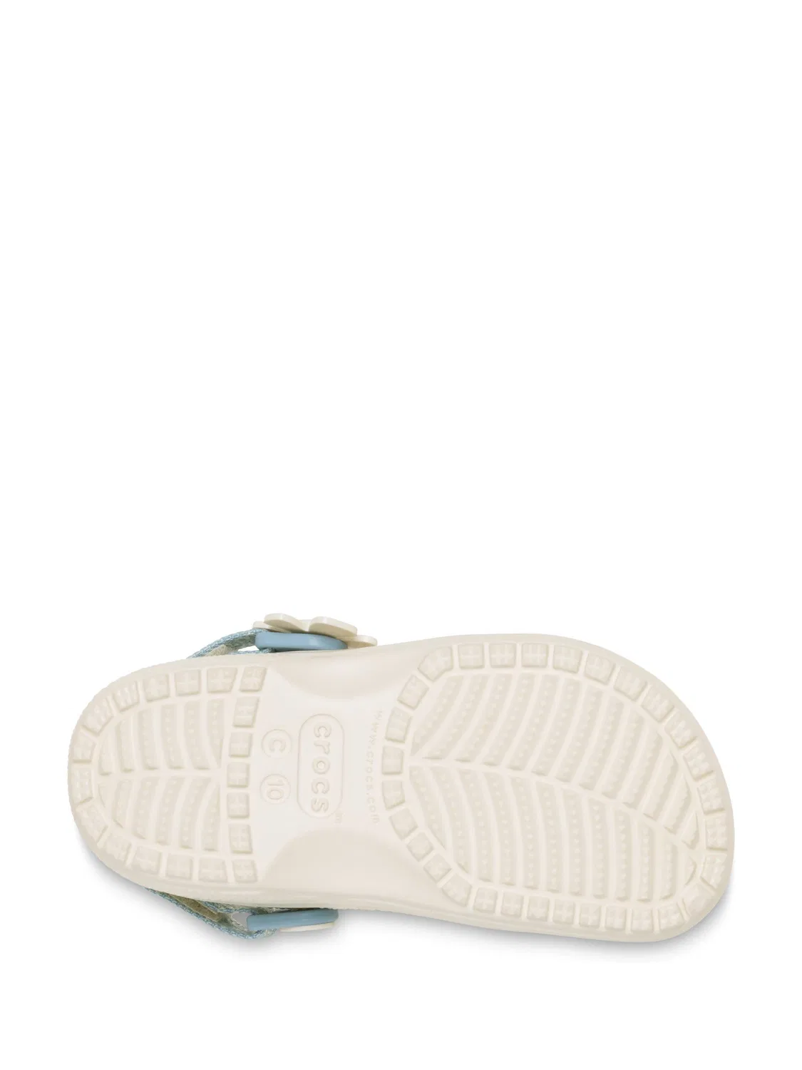 Клоги Crocs Classic Denim Flower Adjustable Backstrap, коричневый — фото 4