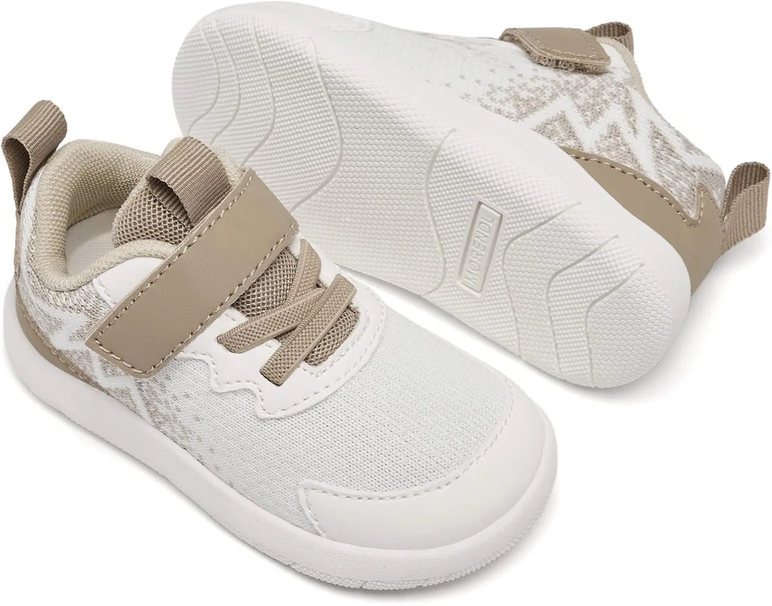 Детские кроссовки для мальчиков и девочек с широкой колодкой MORENDL, Whitebrown — фото 3
