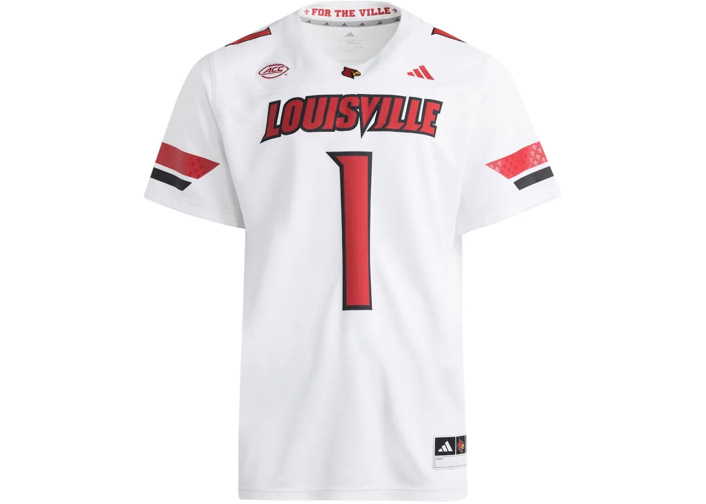 Мужская джерси с длинным рукавом Jersey Adidas, Louisville White
