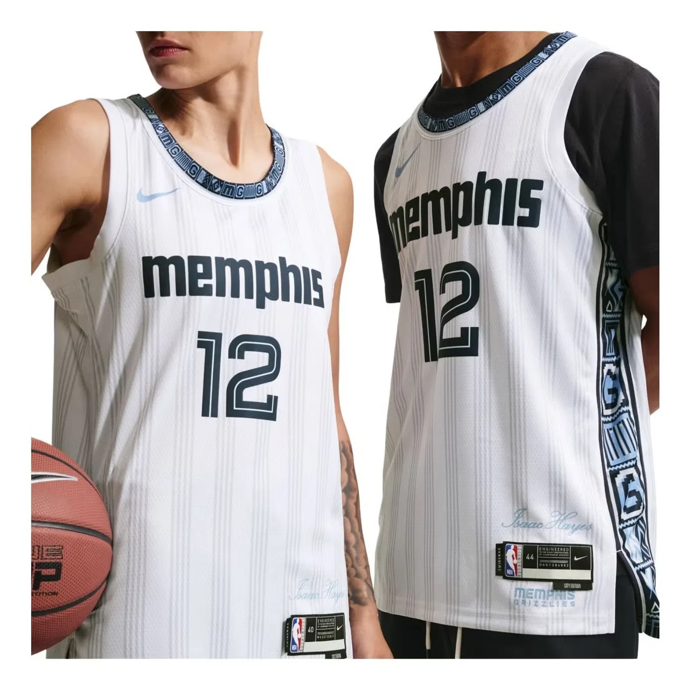 Джерси баскетбольное с принтом Memphis Grizzlies City Edition NBA Swingman Ja Morant Nike, белый