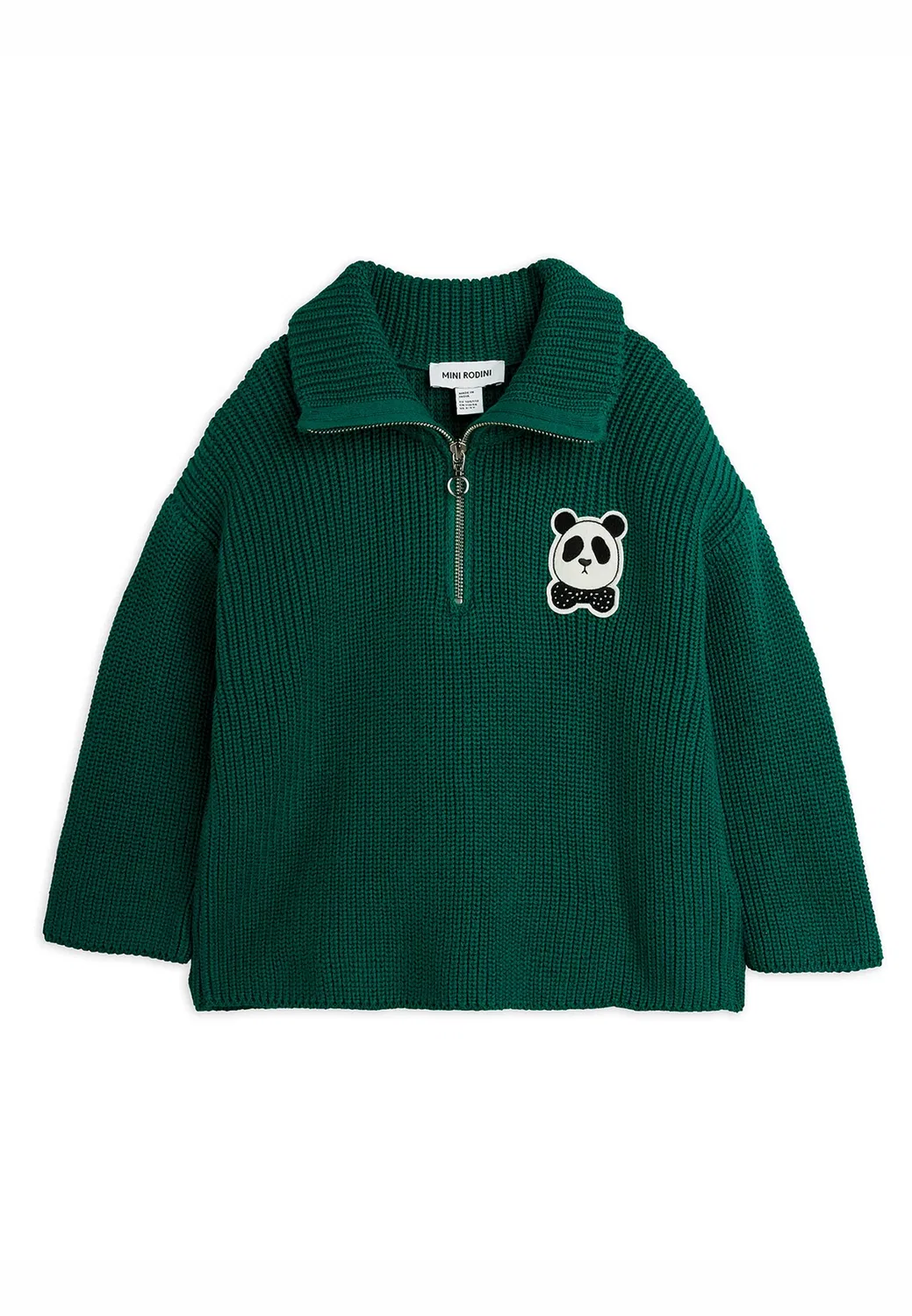 Джемпер «Панда» унисекс Mini Rodini, Green