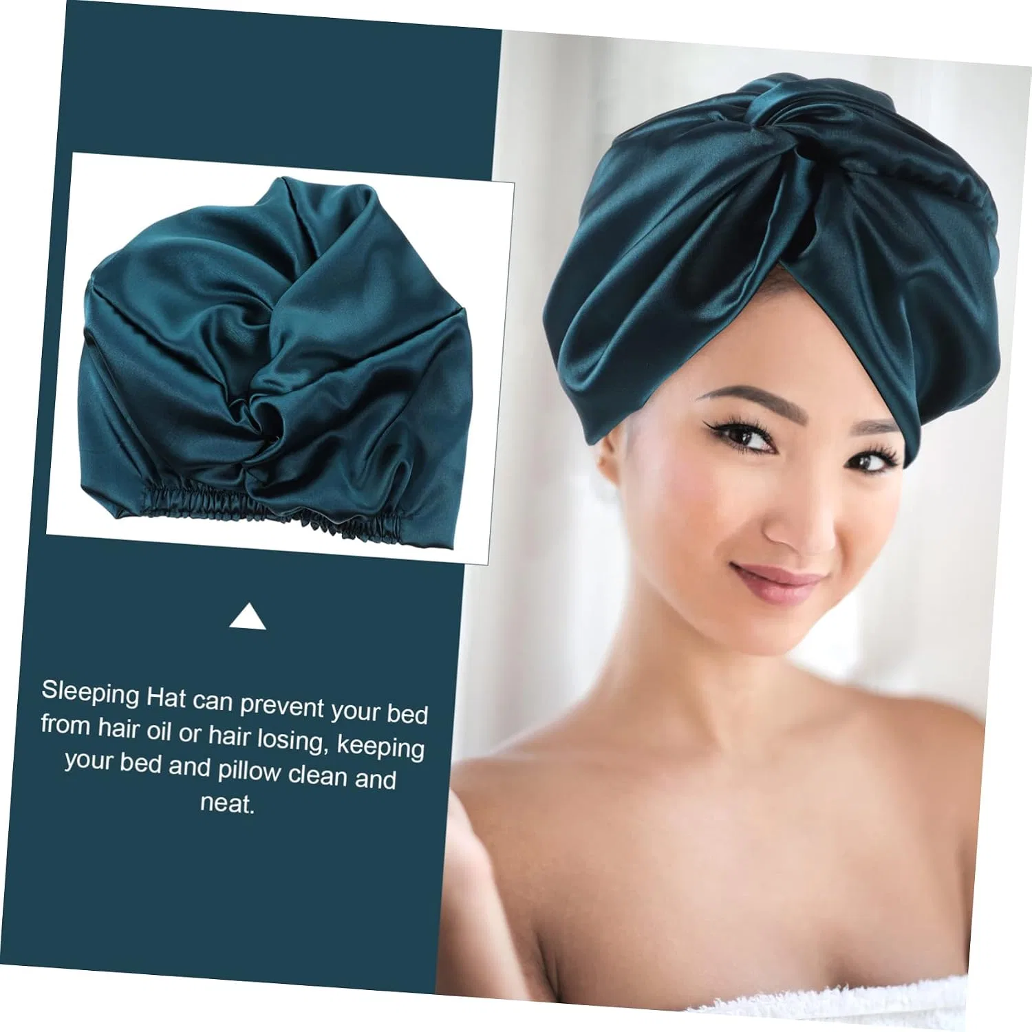 Набор шапочек для душа Satin Sleep Cap, 3 шт, FOMIYES, 27x22 см, As Shown — фото 2