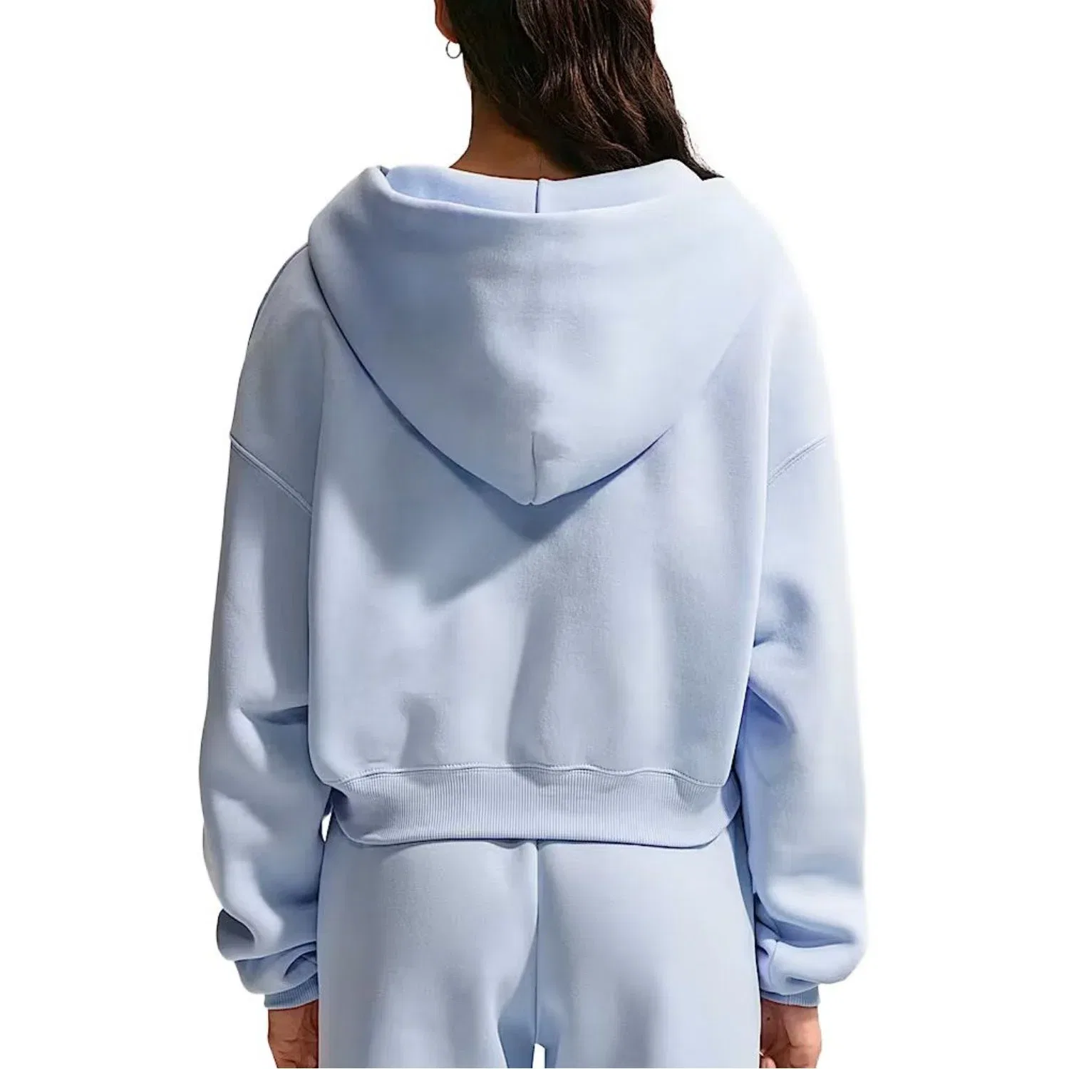 Женское укороченное оверсайз-худи с пуговицами Phoenix Fleece Nike, Blue — фото 2
