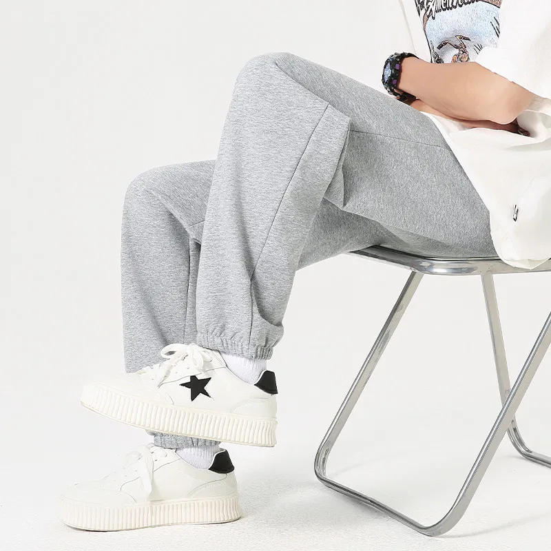 Детские утепленные штаны из флиса с принтом Tonlion, Цвет: (Extra Thick Lambswool)Heather Grey (tb slanted line label) — фото 4
