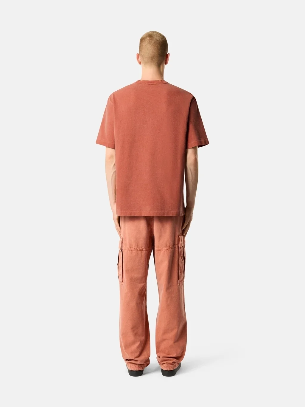 Мужская футболка Stone Island Regular-fit With Rectangular Print, кирпично-красный — фото 3