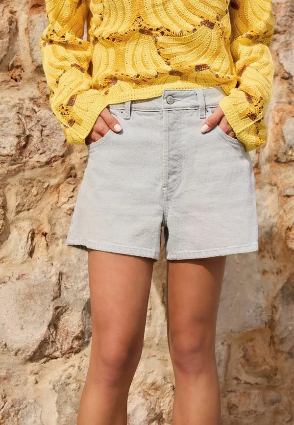 Классические шорты прямого кроя. джинсовые шорты Next, Grey Denim — фото 3