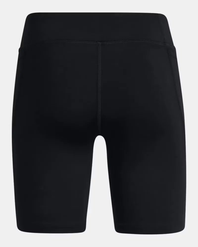 Шорты-велосипедки для девочек 16,5 см влагоотводящие UA Movement UnderArmour, Black/Metallic Silver — фото 2
