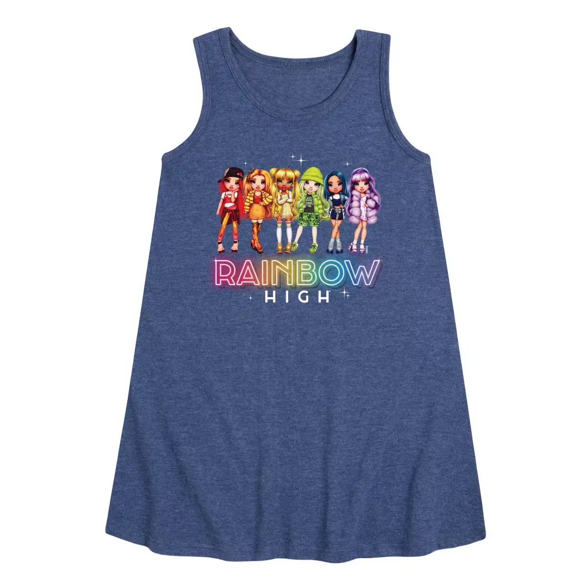 Детское платье-трапеция для девочек без рукавов Rainbow High Character Group Rainbow High, Heather Navy