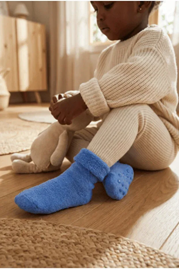 Детские махровые носочки для новорожденных Bony Socks, Blue — фото 3