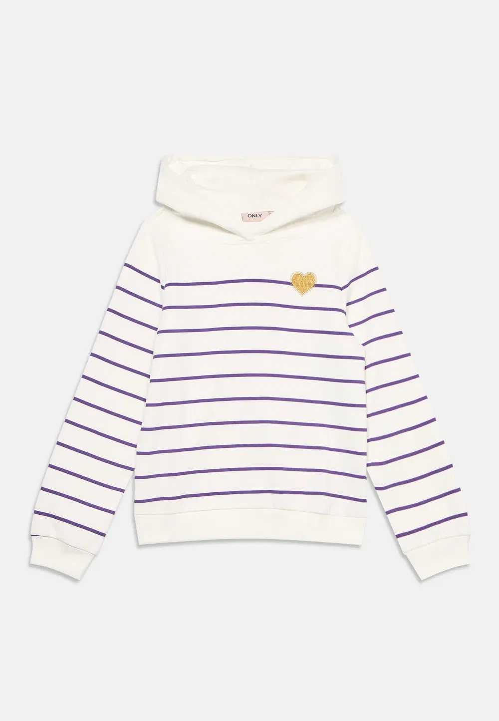 Худи Kogadelle amour stripe Only Girls, Off-White/Purple — фото 3
