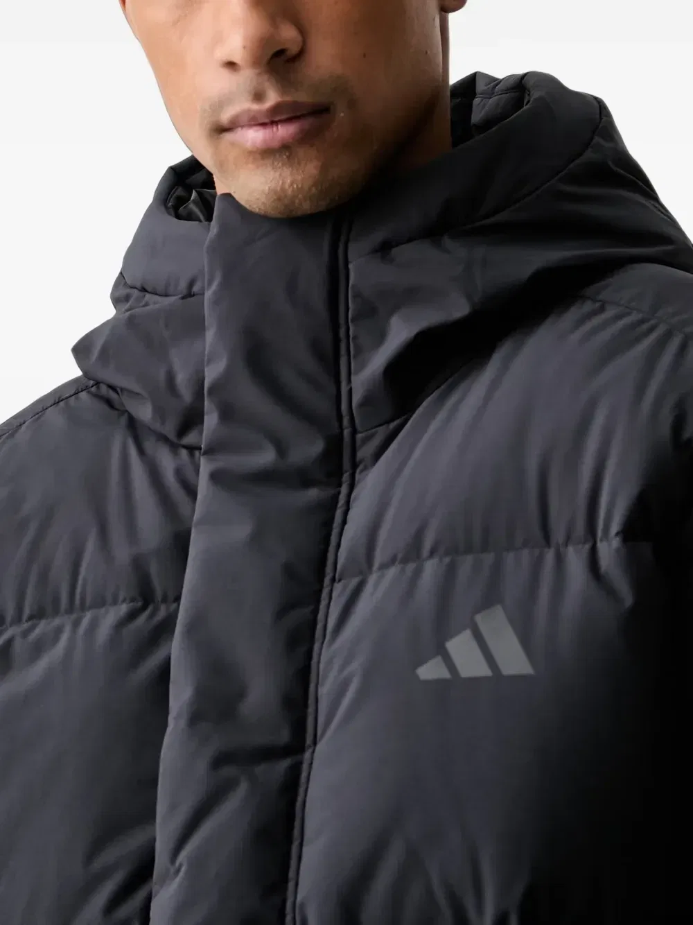 Куртка Helionic с капюшоном и утеплителем Adidas, черный — фото 4