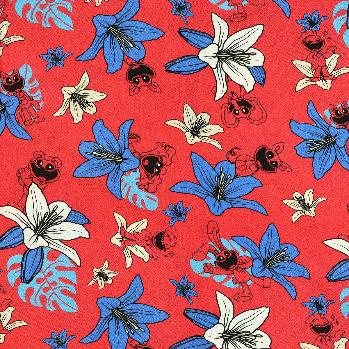 Детская рубашка с принтом Poppy Playtime Hawaiian Shirt Mad Engine, Red — фото 3