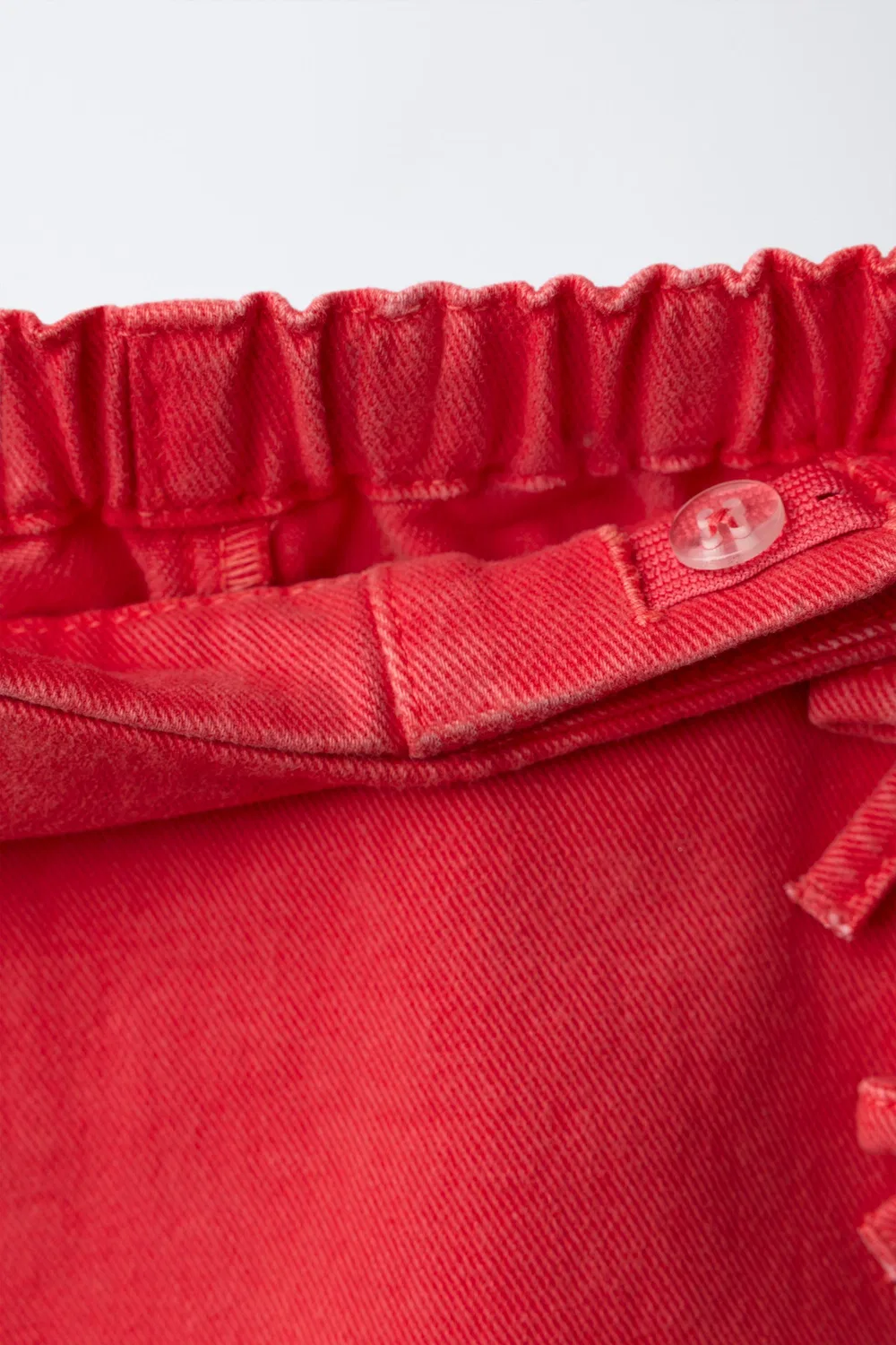 Юбка-шорты из саржи с бантиками ZARA, Red — фото 4