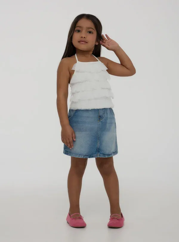 Юбка джинсовая Denim skirt Terranova Denim Medio, синий