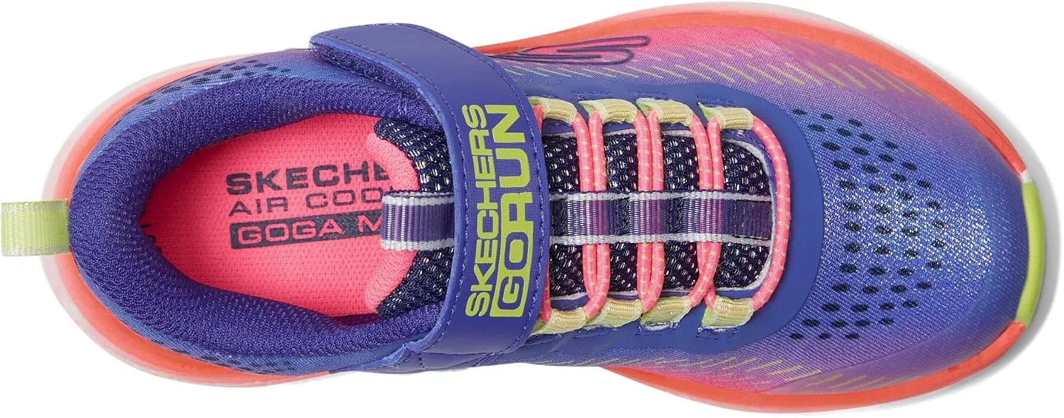 Детские кроссовки для девочек с блестками Go-Run Accelerate-Glitter Soul Skechers, Navy/Multi — фото 2