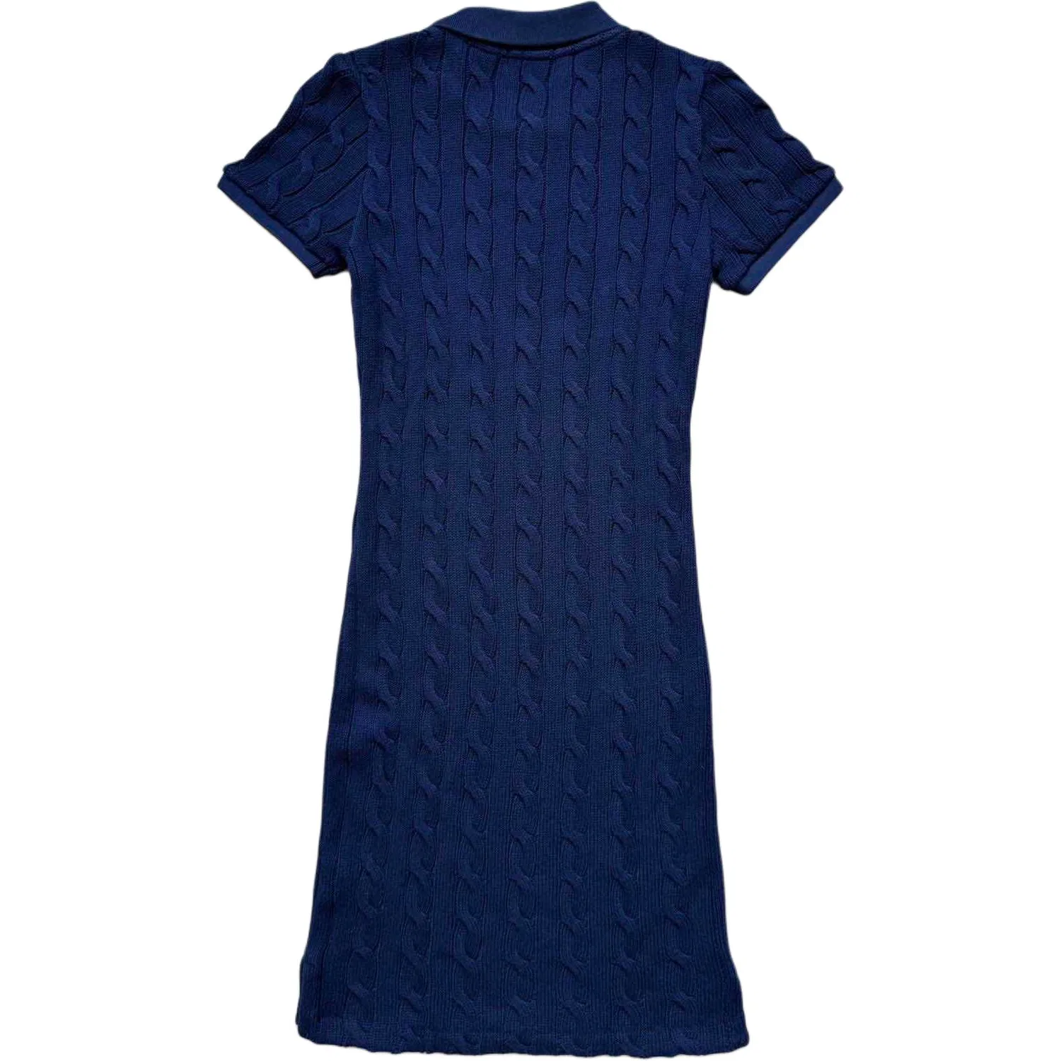 Платье с коротким рукавом, поло-воротник, миди, Polo Ralph Lauren, Blue — фото 3