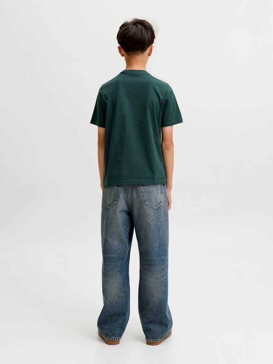 Детская рубашка 'JJESoho' темно-зеленого цвета Jack & Jones Junior — фото 3