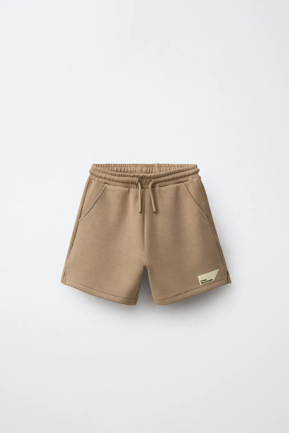 Шорты-бермуды с этикеткой INTERLOCK ZARA, Light brown