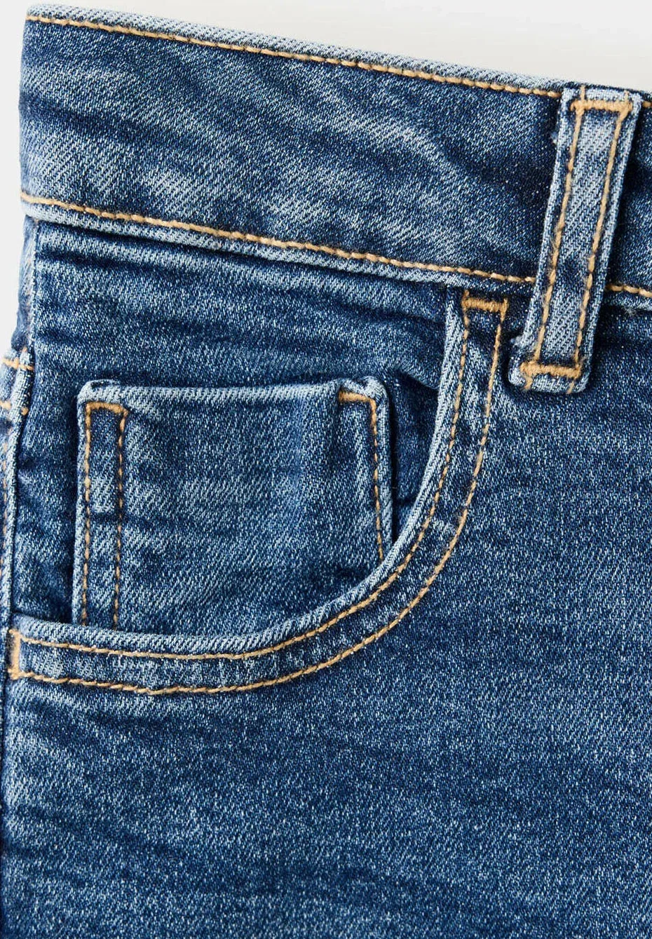 Детские джинсы облегающего кроя Mango Kids, Dark Blue — фото 4