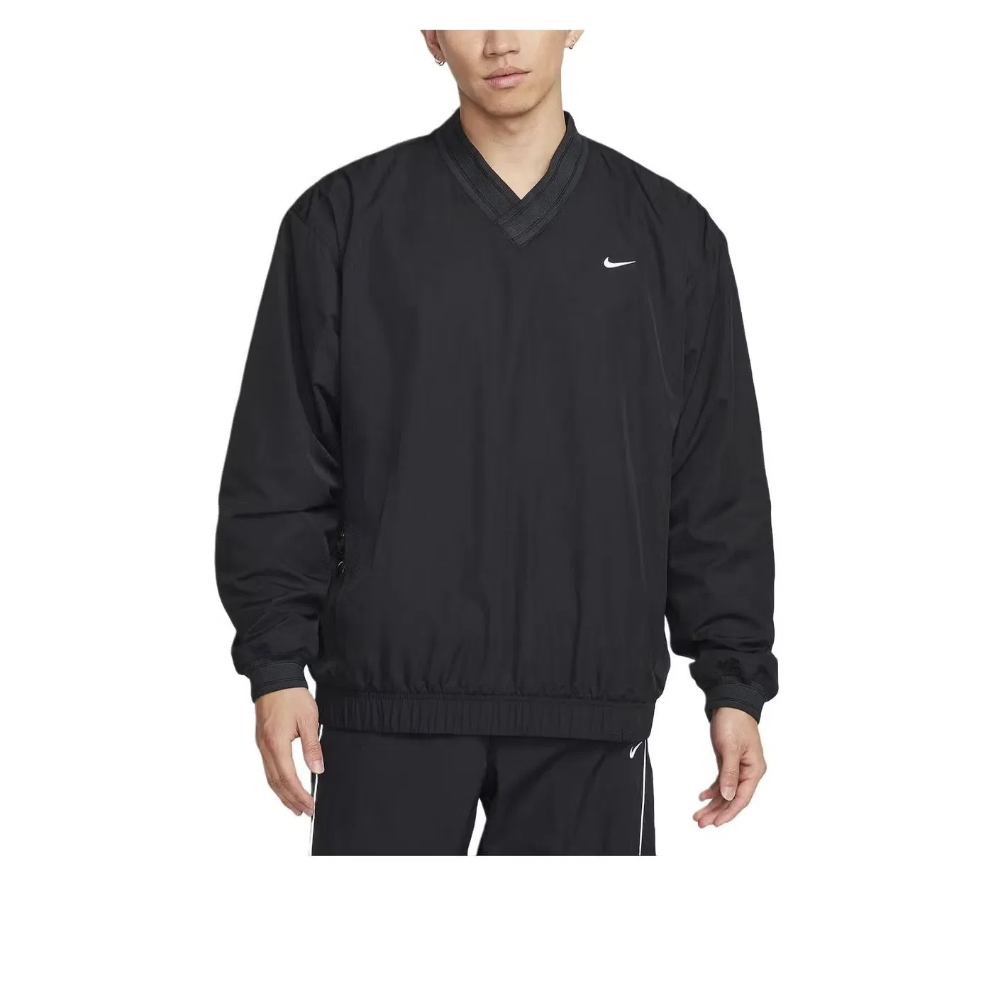 Куртка ветровка с логотипом Solo Swoosh Nike, черный