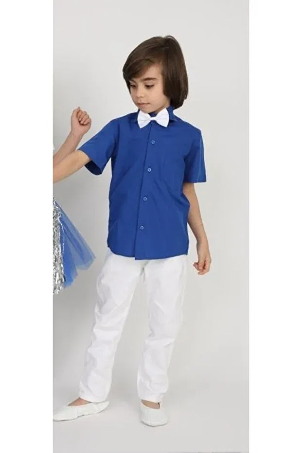 Детская рубашка для мальчиков с коротким рукавом Fatella, Saks Blue