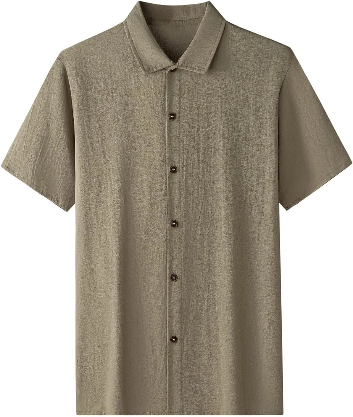 Мужская рубашка с коротким рукавом, slim fit, зелёный — фото 3