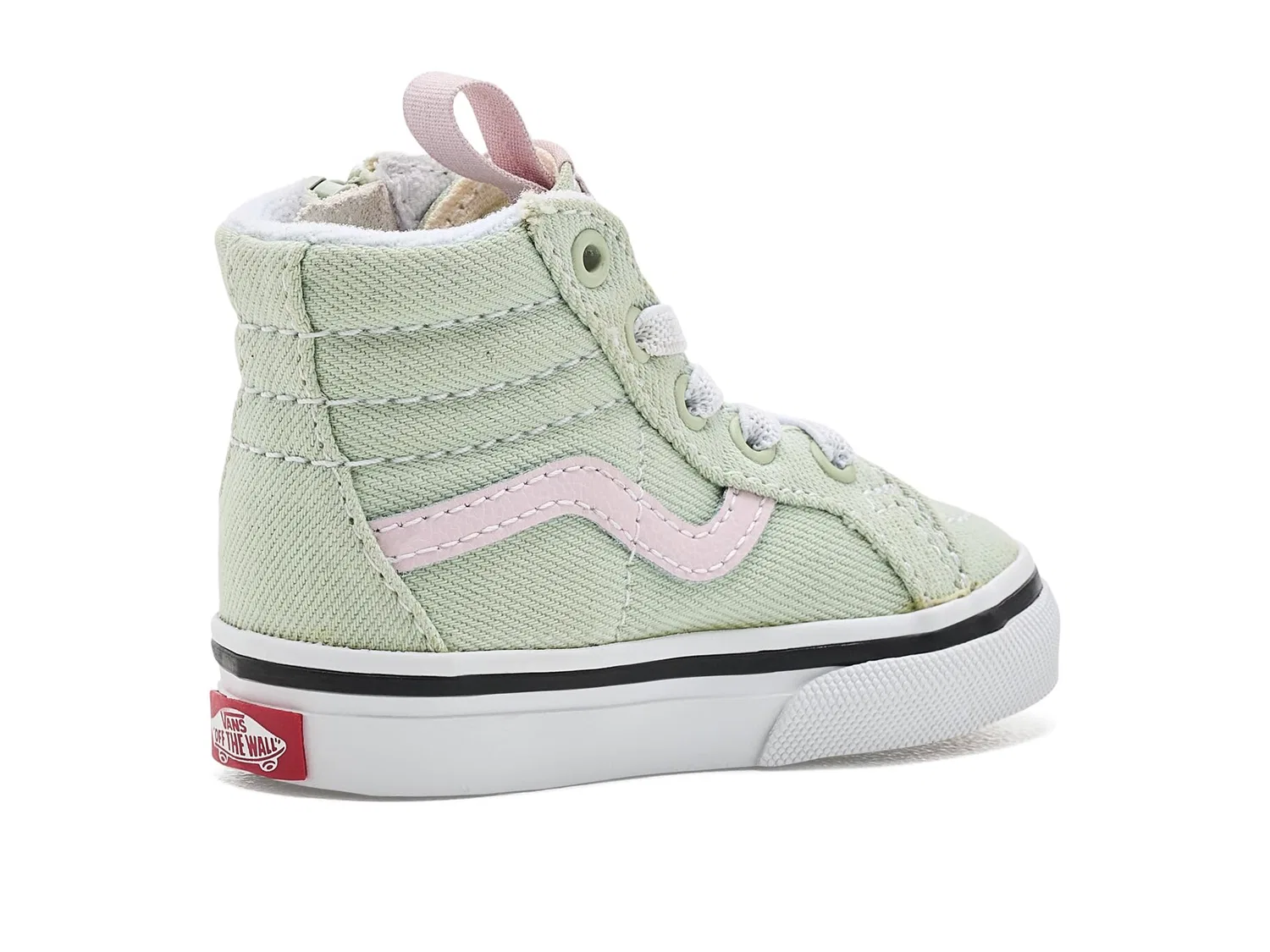 Кроссовки Sk8-hi Reissue Side Zip (для малышей и маленьких детей) Vans Kids, Dusty Mint/Pink — фото 4