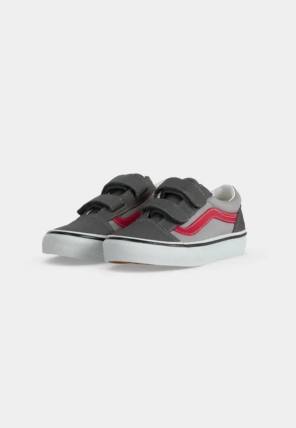 Кроссовки кожаные Old Skool Vans, Pewter/Racing Red, красный — фото 3