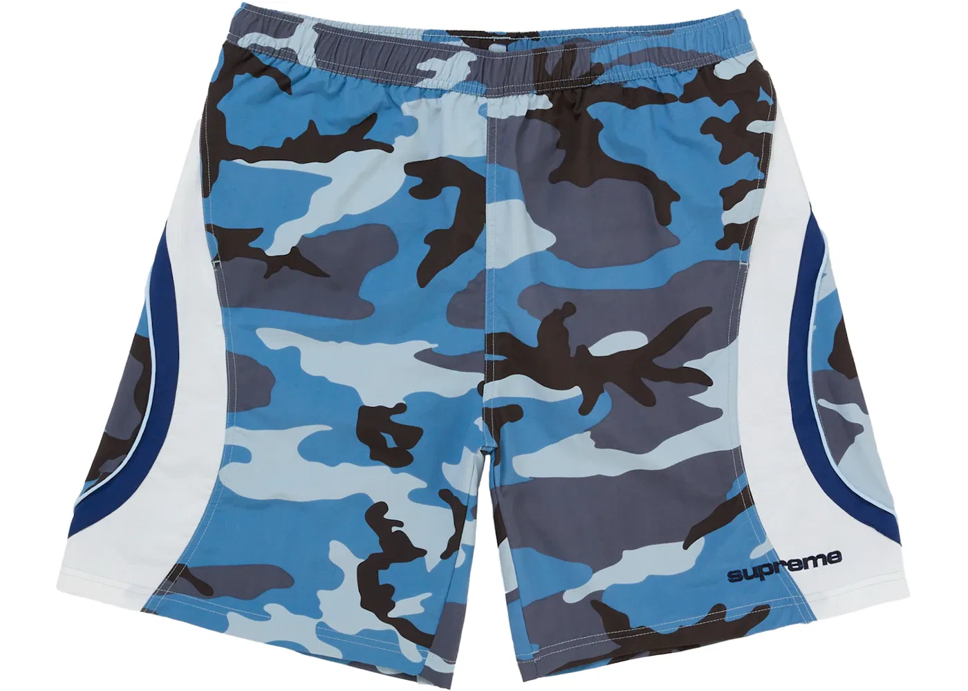 Мужские шорты с панельным принтом Supreme, Blue Camo