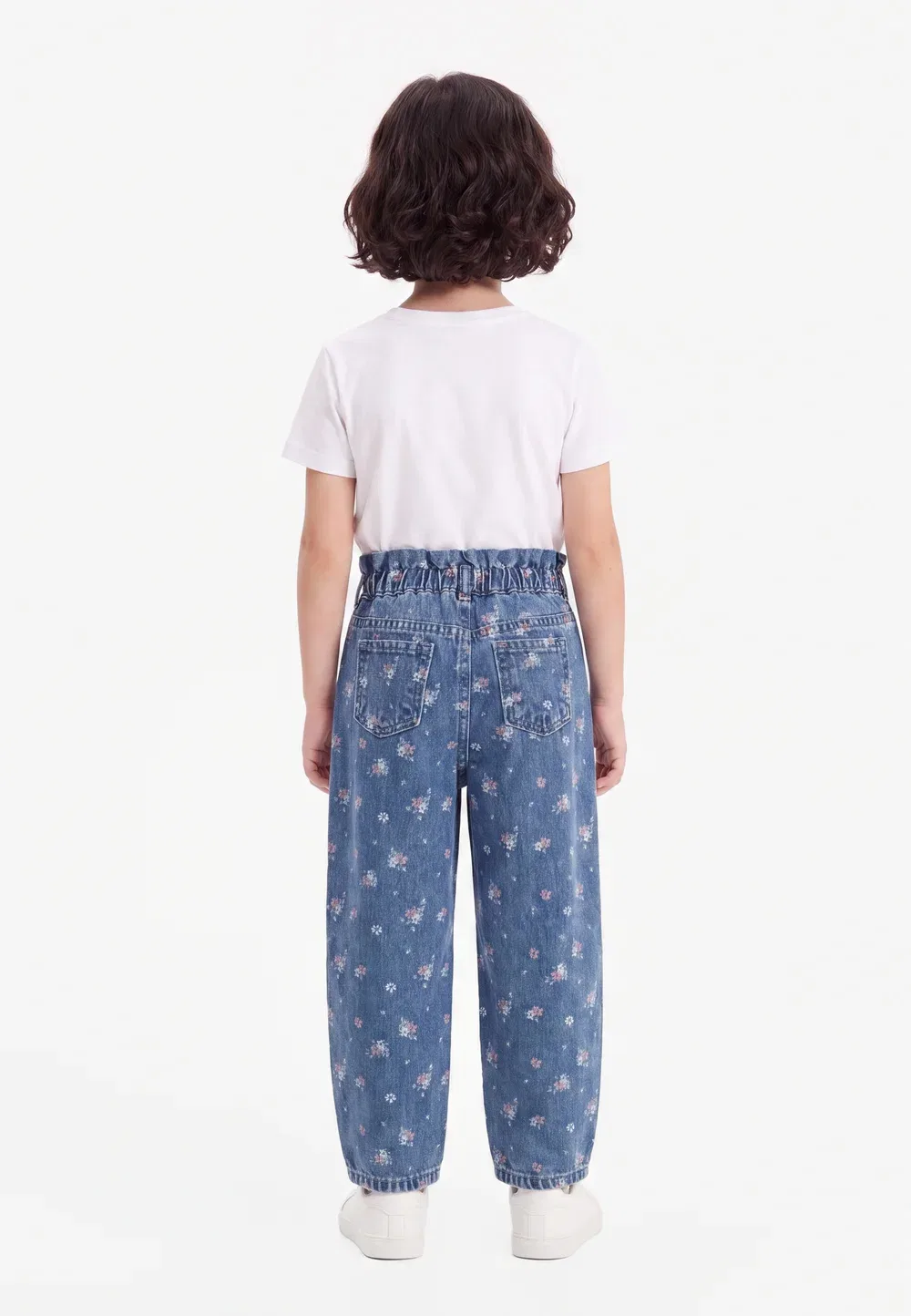Джинсы свободного кроя с цветочным принтом Gap, Medium Wash — фото 2