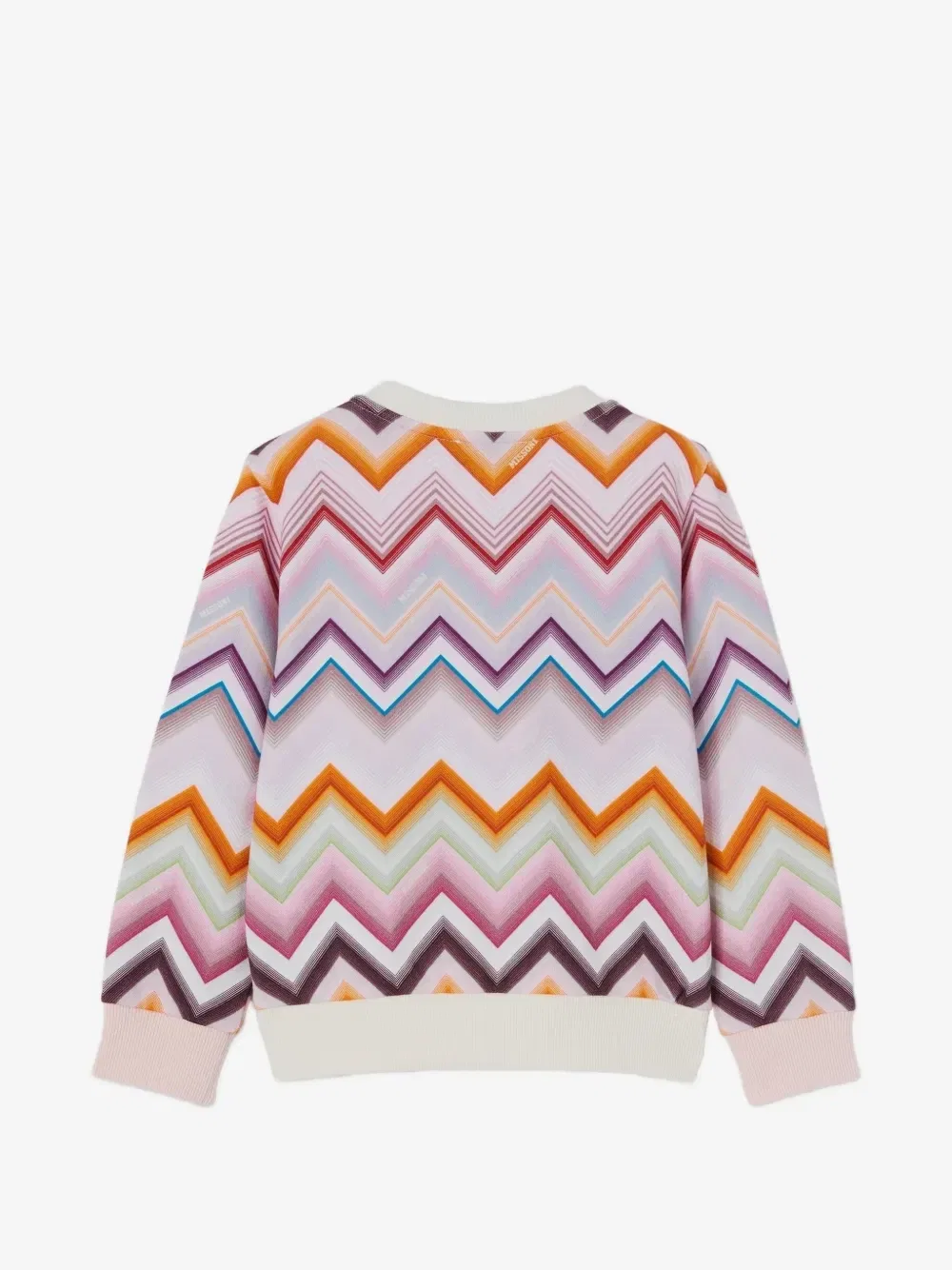 Свитшот с зигзагообразным принтом Missoni Kids, розовый — фото 2