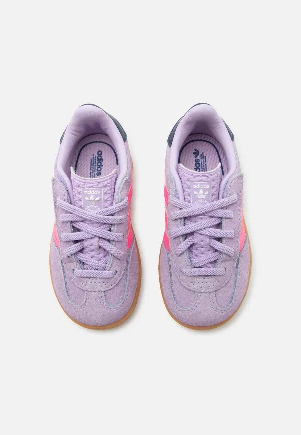 Gazelle indoor cf el i unisex - детская обувь Adidas Originals, Powder Plum/Lucid Pink — фото 4