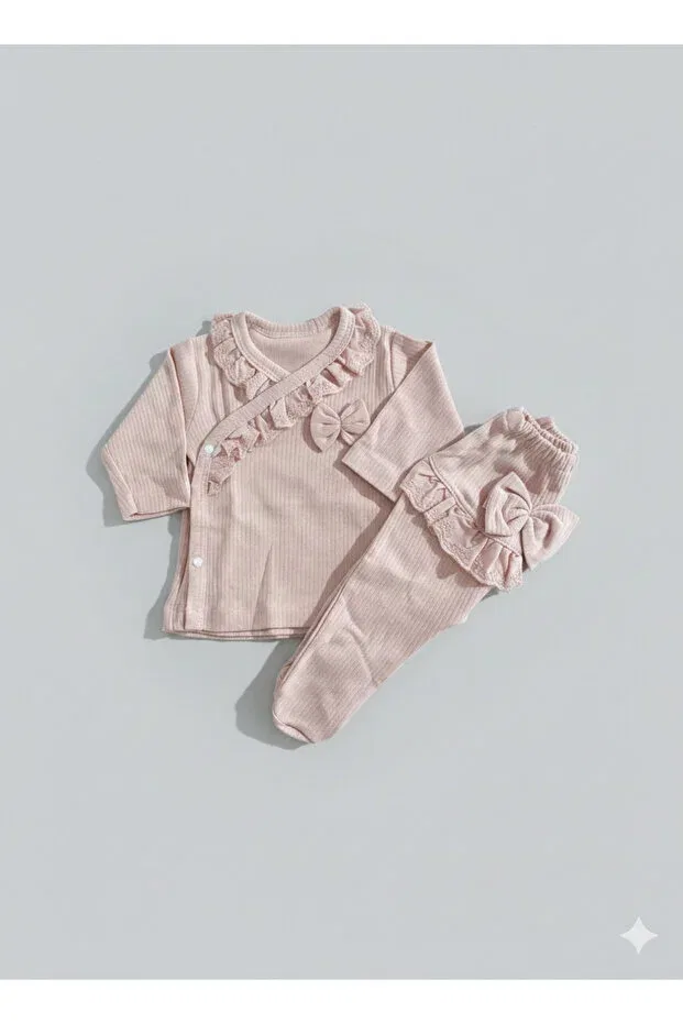 Детский комплект для новорожденных для девочек хлопковый Gökçe Bebe, Dried Rose — фото 4