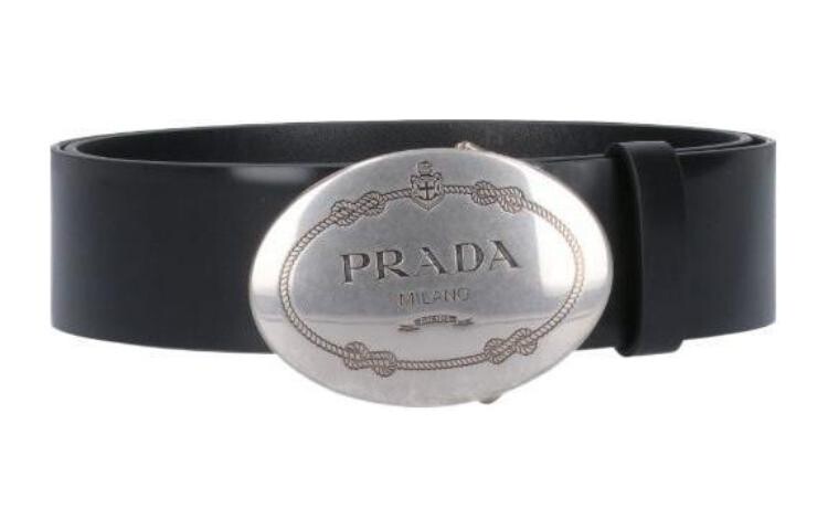 

Ремень Prada с пряжкой, черный