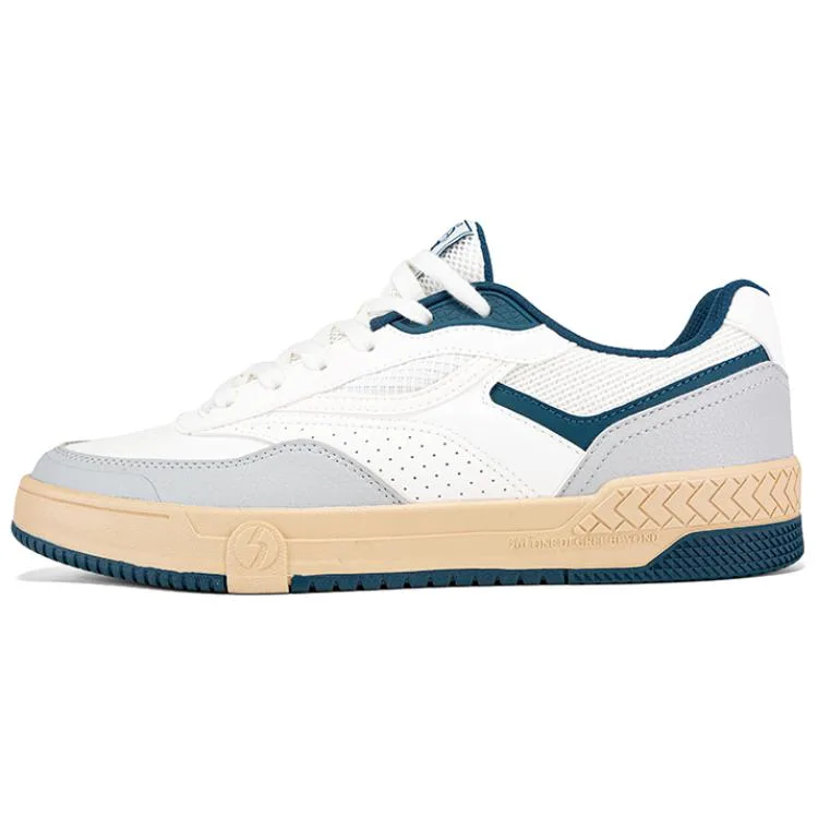 361° Кроссовки для скейтбординга мужские low top из искусственной кожи белые, устойчивые к скольжению и истиранию