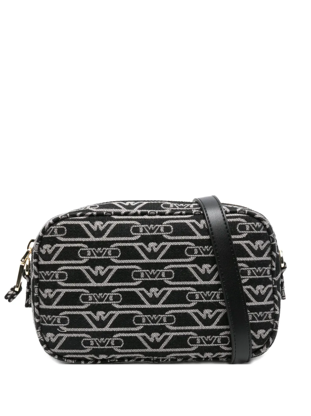 

Сумка через плечо с логотипом и монограммой EMPORIO ARMANI, черный