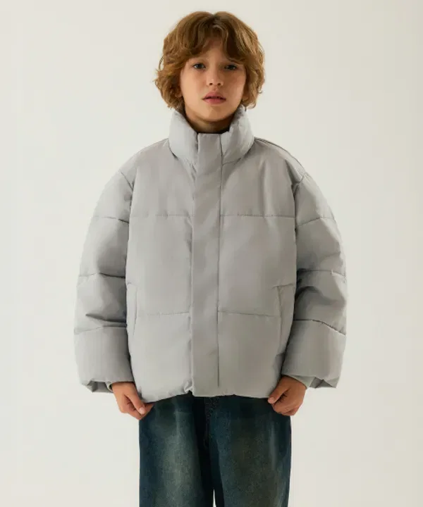 Пуховик короткий повседневный Musinsa Standard Kids, светло-бежевый