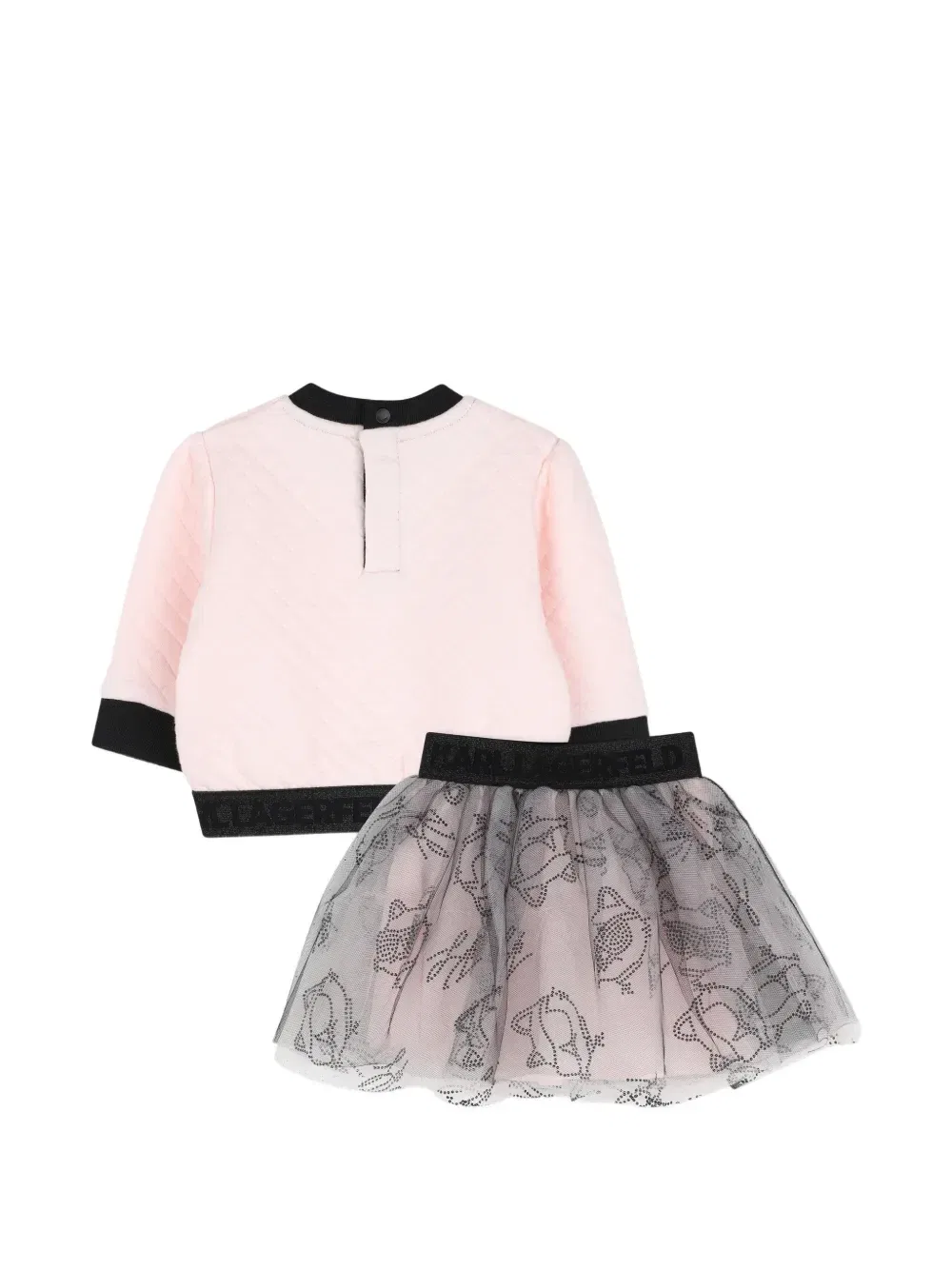 Комплект из топа и юбки Karl Lagerfeld Kids, розовый — фото 2
