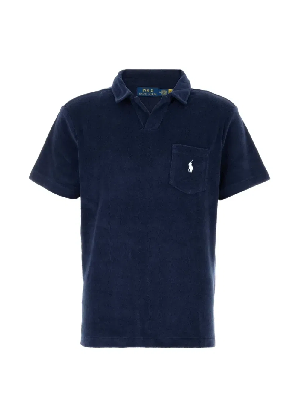 Махровая футболка с V-образным вырезом Polo Ralph Lauren, синий