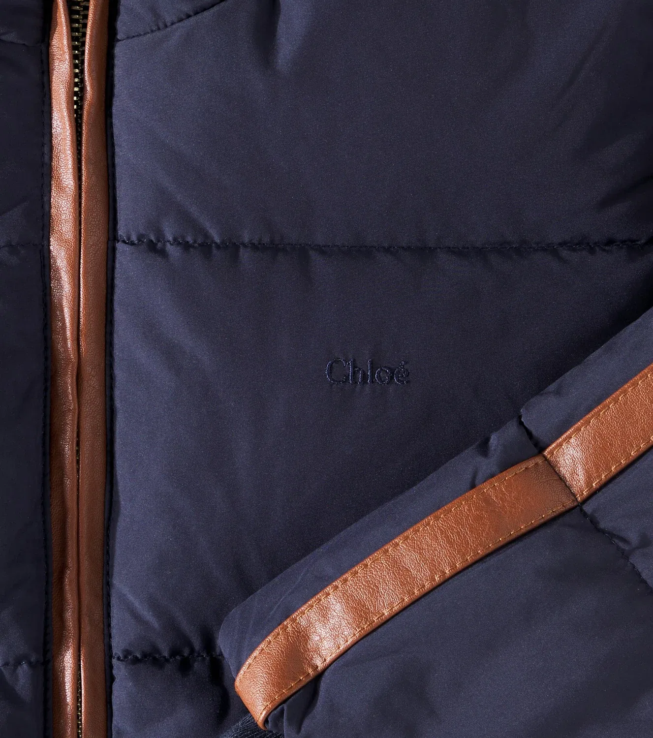 Легкая куртка стеганая Chloé Kids, синий — фото 3