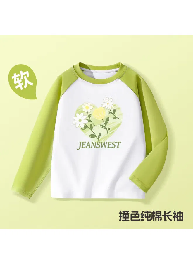 Футболка с длинным рукавом с принтом Jeanswest, белый с зеленым — фото 2