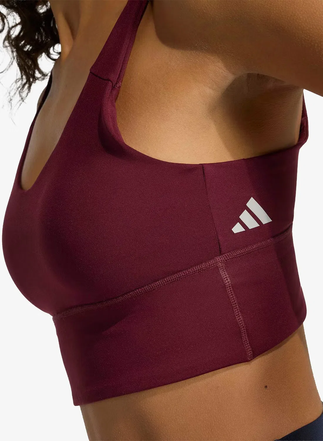 Бюстгальтер для спорта с легкой поддержкой Studio All Me Adidas, бордовый — фото 4
