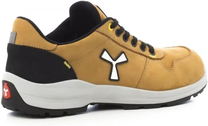 Мужские защитные ботинки PAYPER Get Force Low Safety Shoes S3 из натуральной коровьей кожи, дышащие, с амортизацией, цвет «Желтая осина» — фото 4