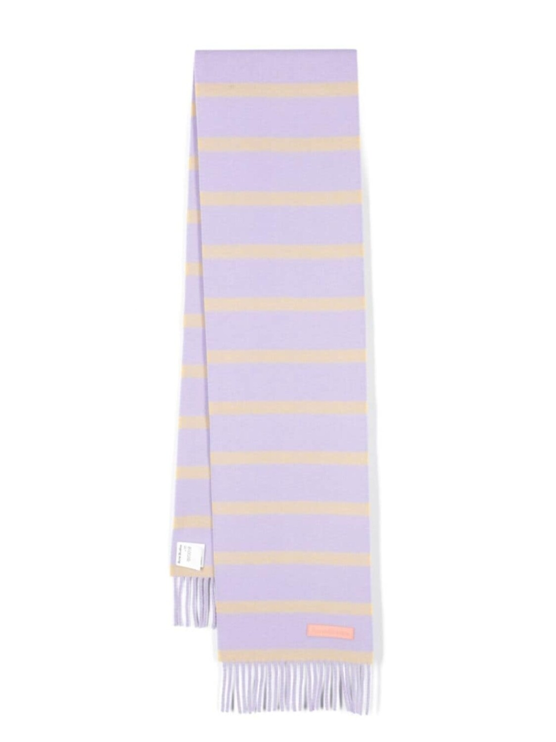 

Шерстяной шарф с бахромой Acne Studios, фиолетовый