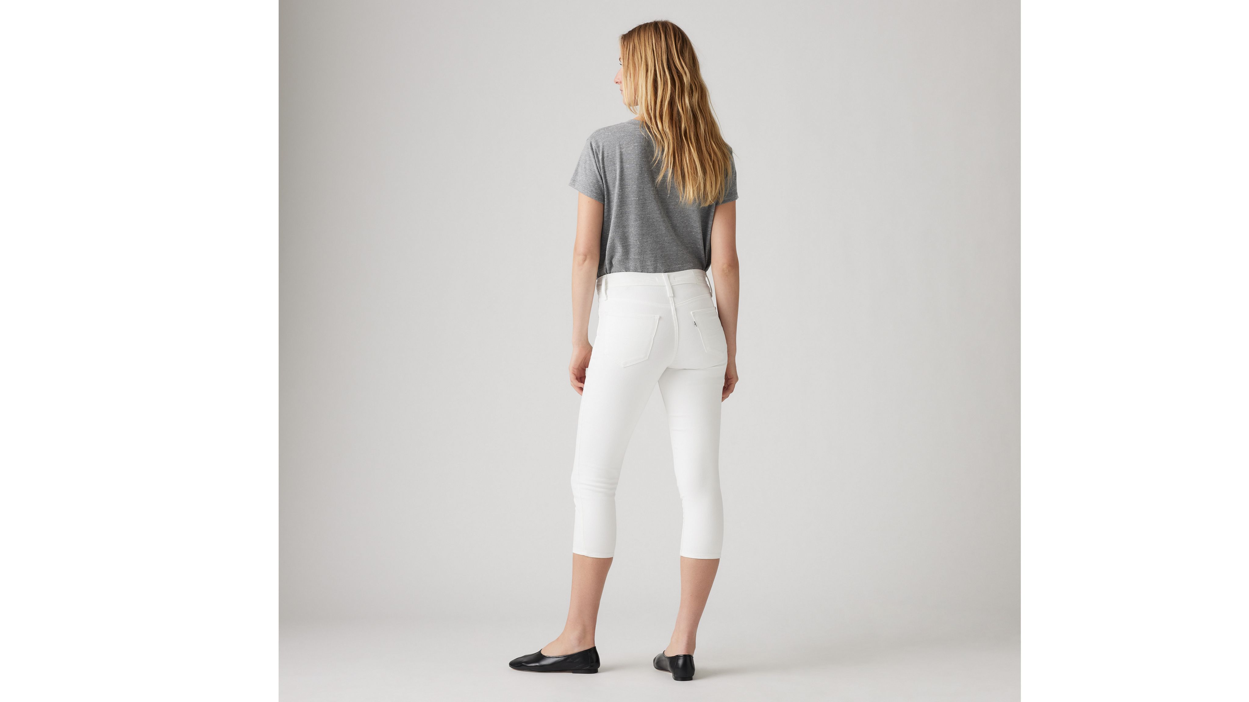

311 Формирующие узкие женские джинсы-капри Levi's, цвет Soft Clean White