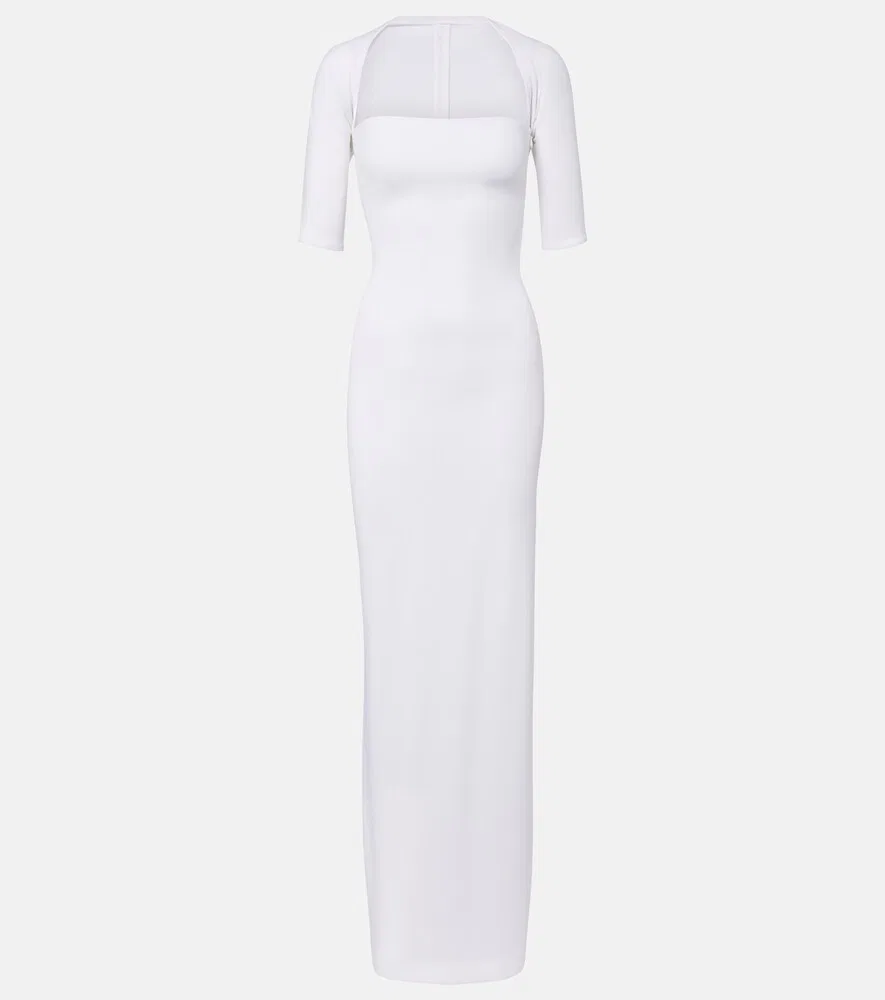 Платье-болеро из трикотажа Jacquemus, белый