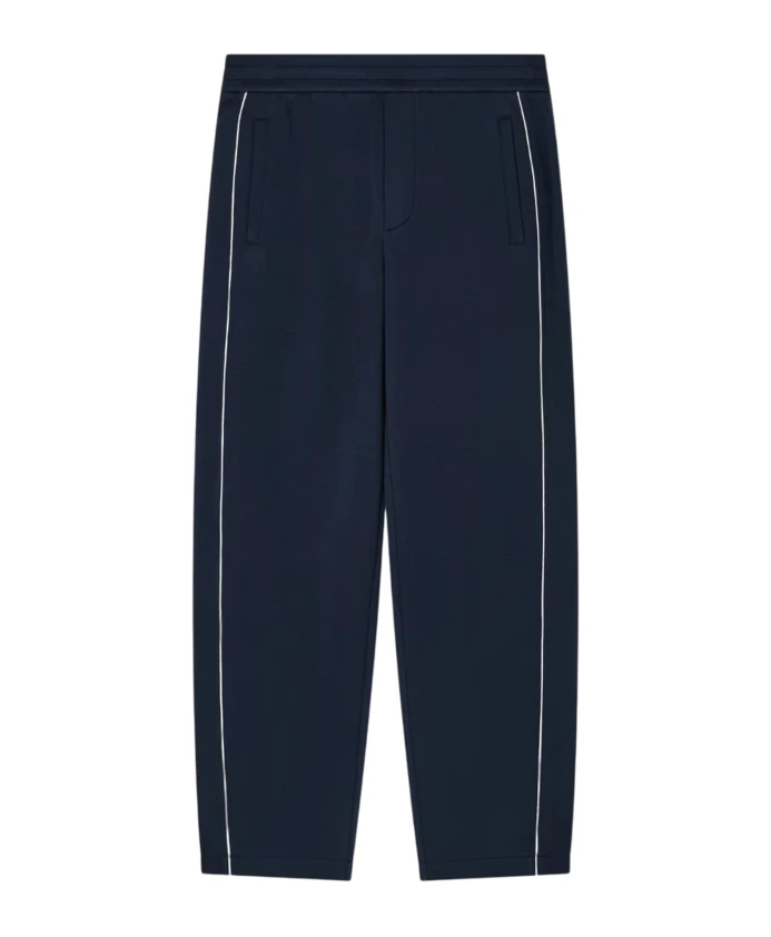 

Трикотажные брюки с эластичным поясом и окантовкой, логотип. Emporio Armani, синий