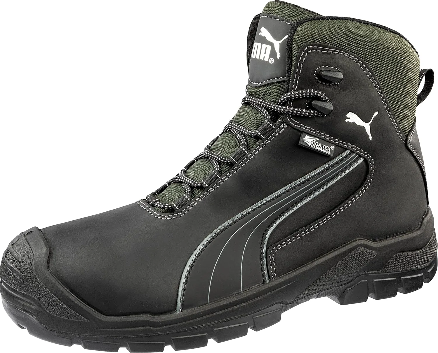 Водонепроницаемые ботинки PUMA Cascades ST CTX MID на шнуровке для мужчин, сертифицированы по стандарту O2, черный