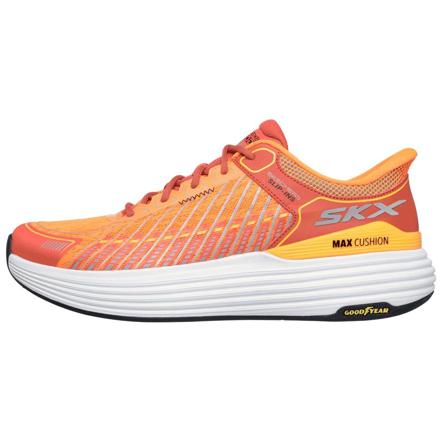 

Мужские кроссовки Skechers Orange/White/Silver с максимальной амортизацией низкие повседневные для бега