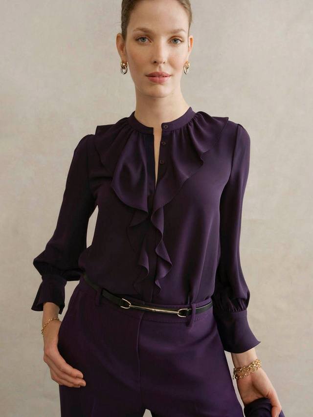 

Топ с рюшами от maribella Hobbs, цвет Grape Purple